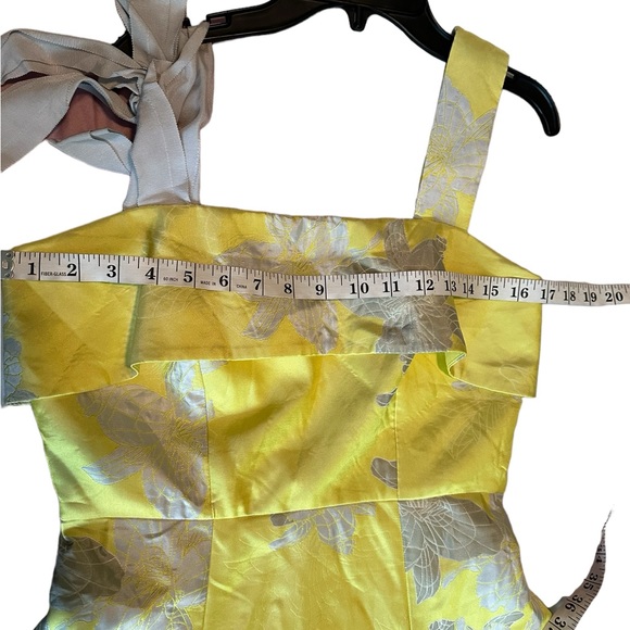 Badgley Mischka "Brianna" Dress PTP 17 Waist 14 Green - Pockets A line - Picture 6 of 16